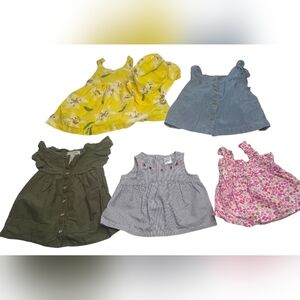 Assorted Baby Girl Dresses - Yellow, Blue, Green, Pink